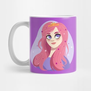 Cute Girl Cartoon Princess Design Mug